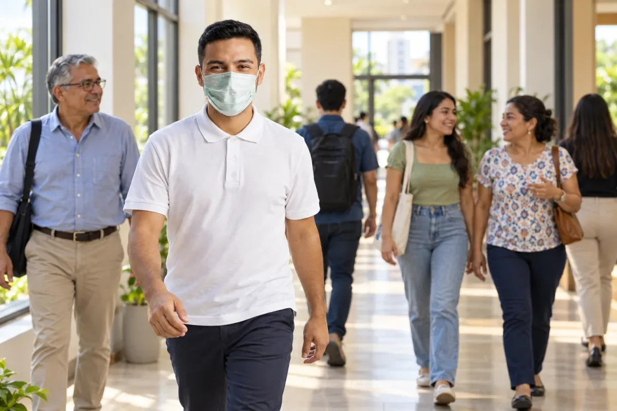Mascarillas quirúrgicas de 3 capas con elástico