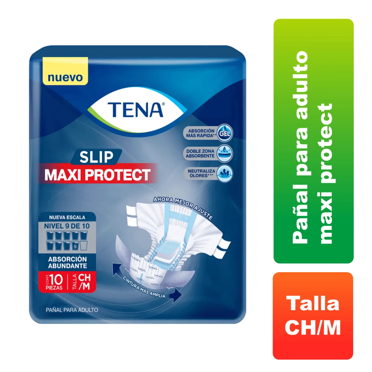 Protector anatómico Tena Slip Maxi Protect talla M 10 und